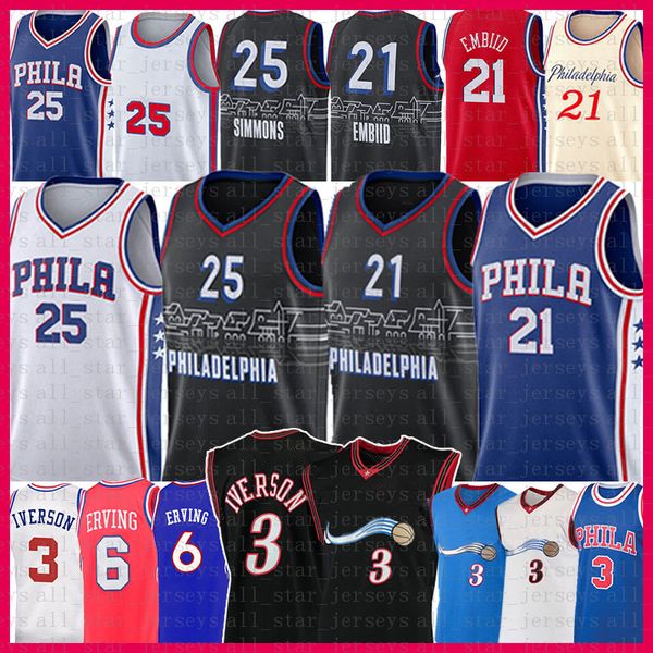 allen 3 iverson joel 21 embiid ben 25 simmons basketball jersey julius 6 erving mens youth kids jerseys retro mesh 2021 new, Black;red
allen 3 iverson joel 21 embiid ben 25 simmons basketball jersey julius 6 erving mens youth kids jerseys retro mesh 2021 new, Black;red