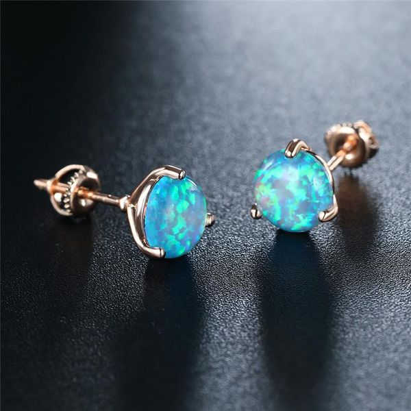 stud classic 3 prong round stone earrings blue fire opal small charm rose gold color wedding for women jewelry, Golden;silver
stud classic 3 prong round stone earrings blue fire opal small charm rose gold color wedding for women jewelry, Golden;silver