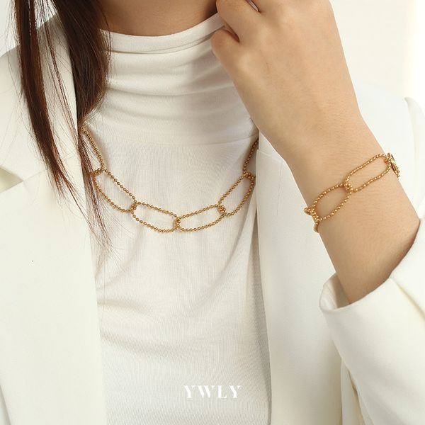 round bead circle thick chain necklace women's indifference simple net red fashion blogger exaggerated necklace ywly, Silver
round bead circle thick chain necklace women's indifference simple net red fashion blogger exaggerated necklace ywly, Silver