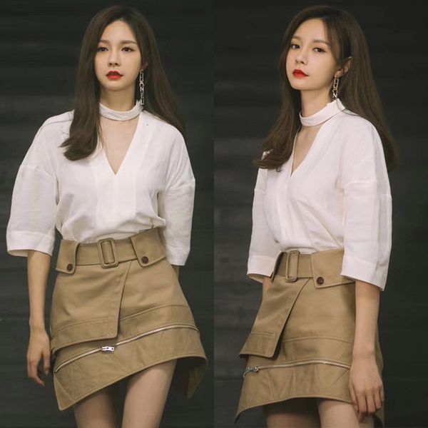 2021 new in , popular single touch star shen mengchen even produces casual white v-neck suspenders and high waist hollow khaki skirts no83, Black
2021 new in , popular single touch star shen mengchen even produces casual white v-neck suspenders and high waist hollow khaki skirts no83, Black