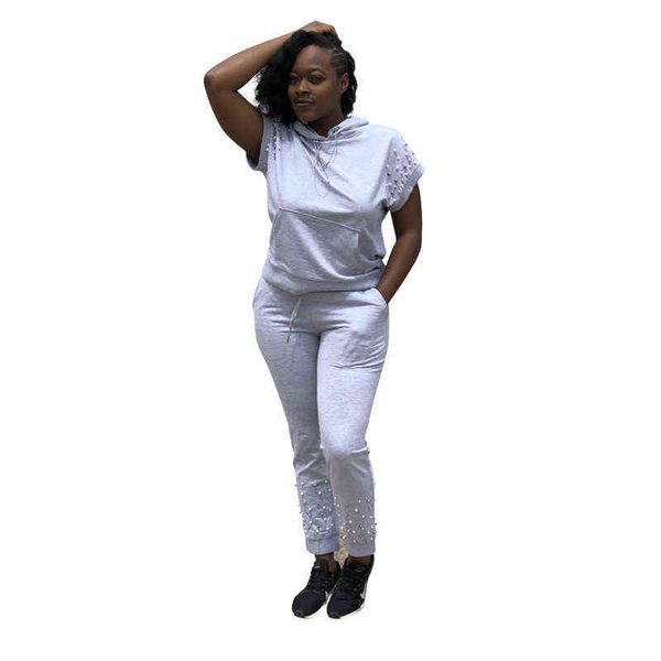 women solid streetwear long pant set hoodies summer short sleeve 2 pieces clothes set tracksuits 211116, Gray
women solid streetwear long pant set hoodies summer short sleeve 2 pieces clothes set tracksuits 211116, Gray
