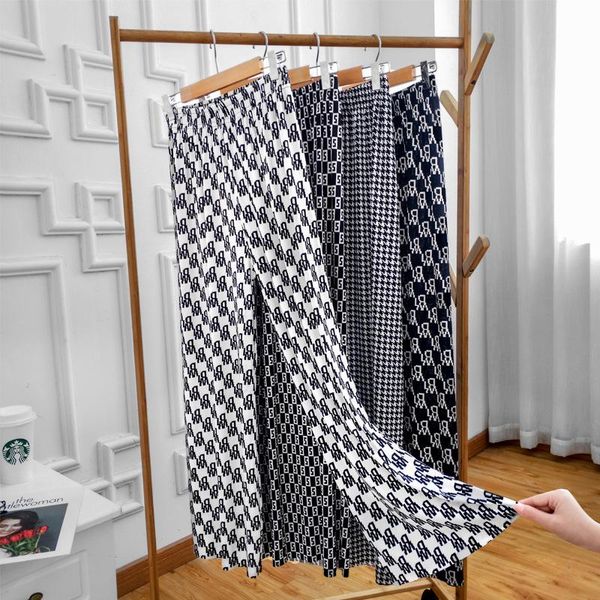 women's pants & capris wide-leg high waist drooping straight-leg plaid ankle-tied ice silk casual thin, Black;white
women's pants & capris wide-leg high waist drooping straight-leg plaid ankle-tied ice silk casual thin, Black;white
