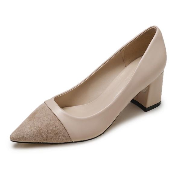 dress shoes women's spring and autumn stitching shallow mouth pointed single thick with high-heeled work a00149, Black
dress shoes women's spring and autumn stitching shallow mouth pointed single thick with high-heeled work a00149, Black