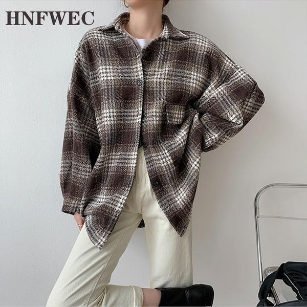 women's blouses & shirts 2021 women autumn winter thicken vintage oversize korean style plaid warm wild lady v798, White
women's blouses & shirts 2021 women autumn winter thicken vintage oversize korean style plaid warm wild lady v798, White