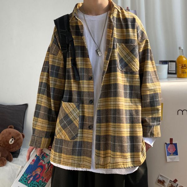 2021 new spring cotton plaid men's fashion retro casual men streetwear long sleeve shirts mens shirt m-2xl ysb1, White;black
2021 new spring cotton plaid men's fashion retro casual men streetwear long sleeve shirts mens shirt m-2xl ysb1, White;black