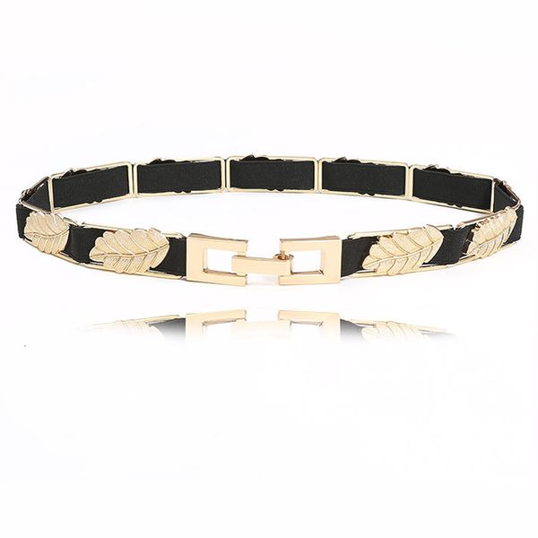 fashion women's metal leaf elastic thin belt simple dress decoration gold belt accessories, Black;brown
fashion women's metal leaf elastic thin belt simple dress decoration gold belt accessories, Black;brown