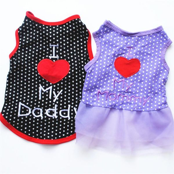 dog apparel pet clothes for small dogs lovely summer clothing soft dress love dad mom cotton vest skirt
dog apparel pet clothes for small dogs lovely summer clothing soft dress love dad mom cotton vest skirt