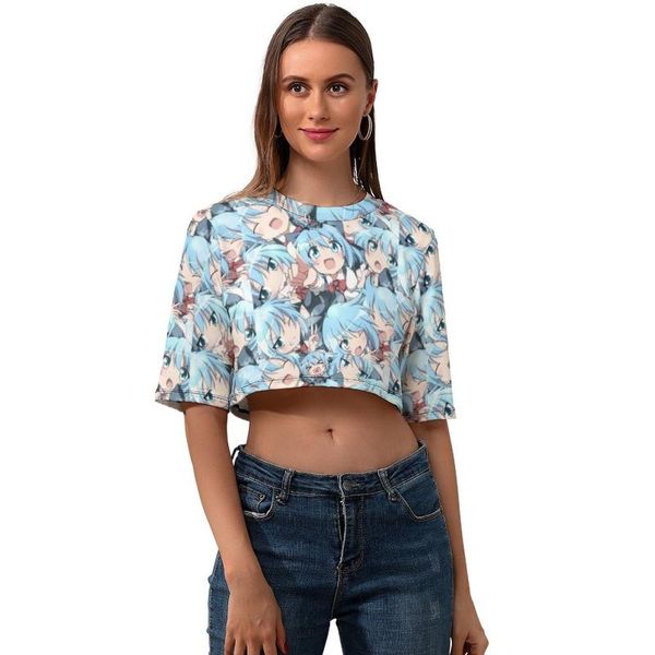 women's t-shirt anime crop funny street fashion t shirt o neck ladies pattern short sleeve polyester tee, White
women's t-shirt anime crop funny street fashion t shirt o neck ladies pattern short sleeve polyester tee, White