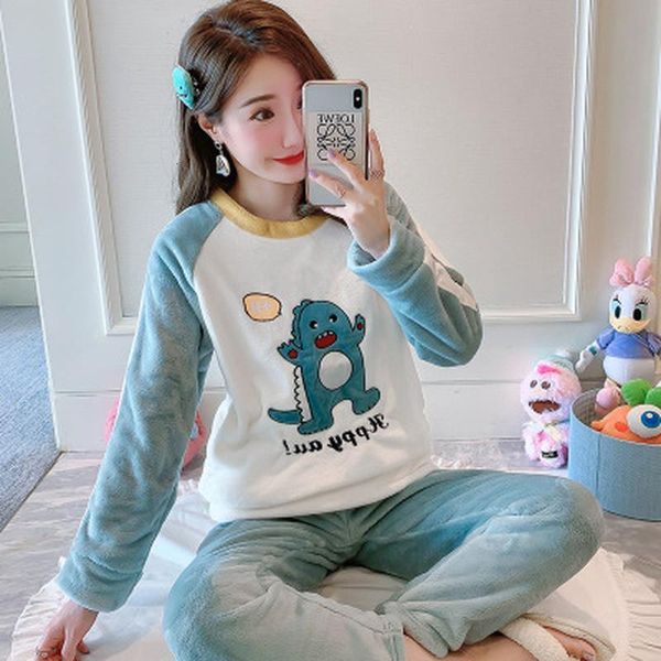 cute dinosaur print pajamas for women flannel pijamas mujer invierno sleepwear winter warm pajamas home clothes pigiama donna, Black;red
cute dinosaur print pajamas for women flannel pijamas mujer invierno sleepwear winter warm pajamas home clothes pigiama donna, Black;red
