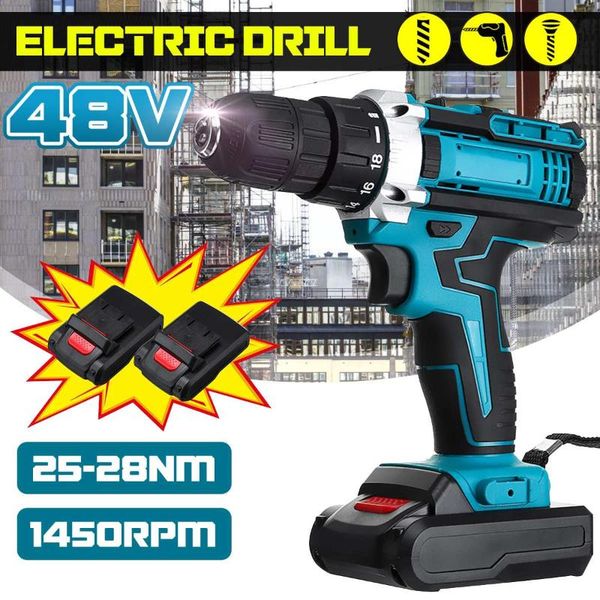 professiona electric drills 48v 18+2 torque cordless drill screwdriver mini wireless eletric power tool with 2pcs lithium-ion battery
professiona electric drills 48v 18+2 torque cordless drill screwdriver mini wireless eletric power tool with 2pcs lithium-ion battery