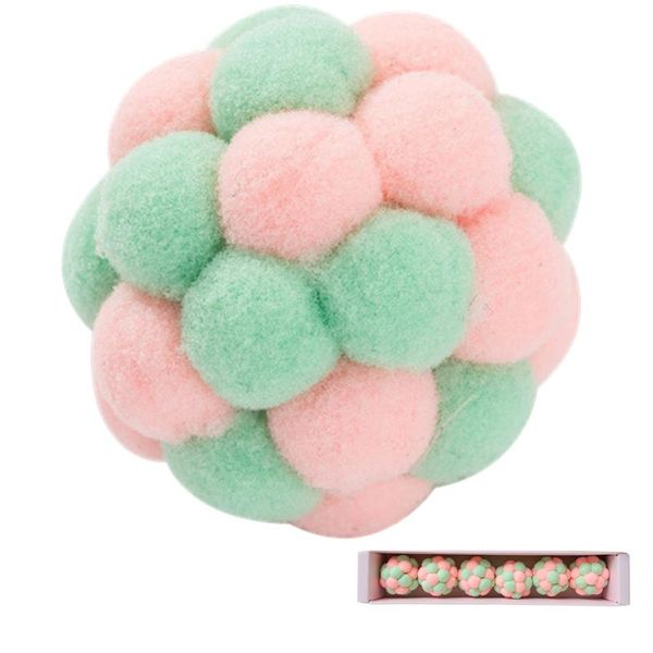 cat toys balls with bell and gift box, 6 pcs handmade plush bouncy eco-friendly indoor interactive for kitten
cat toys balls with bell and gift box, 6 pcs handmade plush bouncy eco-friendly indoor interactive for kitten