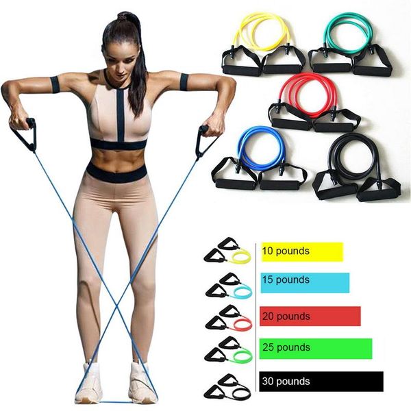 resistance bands 5 levels elastic band with handles yoga pull rope gym fitness exercise tube for home workouts strength training
resistance bands 5 levels elastic band with handles yoga pull rope gym fitness exercise tube for home workouts strength training