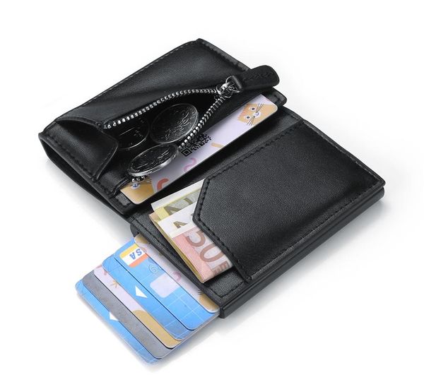 card holders men's holder magnetic buckle coin purse wallet rfid anti-theft swiping aluminum alloy bag gift, Brown;gray
card holders men's holder magnetic buckle coin purse wallet rfid anti-theft swiping aluminum alloy bag gift, Brown;gray