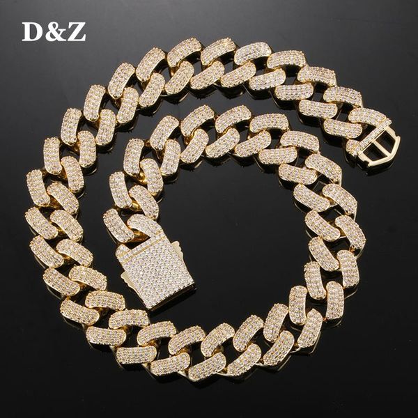 chains d&z 20mm iced out cz stones prong cuban link chain spring buckle fashion heavy miami necklace hip hop gift, Silver
chains d&z 20mm iced out cz stones prong cuban link chain spring buckle fashion heavy miami necklace hip hop gift, Silver
