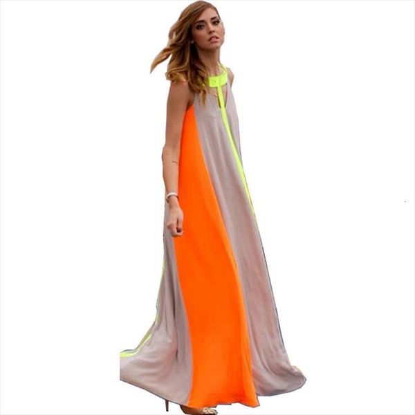 summer long chiffon stitching women dress halter o neck sleeveless vertical striped beach bohemian floor length dresses, Black;gray
summer long chiffon stitching women dress halter o neck sleeveless vertical striped beach bohemian floor length dresses, Black;gray