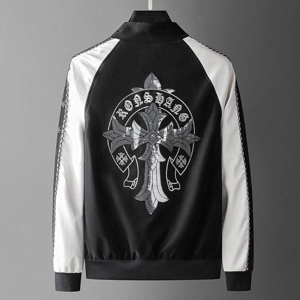 jackets brand personalized contrast color stitching embroidered pu leather men's high-end fashion casual et, Black;brown
jackets brand personalized contrast color stitching embroidered pu leather men's high-end fashion casual et, Black;brown