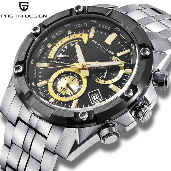 wristwatches pagani design men's watches quartz business mens waterproof chronograph male stainless steel clock, Slivery;brown
wristwatches pagani design men's watches quartz business mens waterproof chronograph male stainless steel clock, Slivery;brown