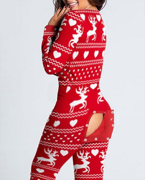 year christmas functional buttoned flap womens rompers reindeer printed adults pajamas suit homewear detachable jumpsuits, Black;white
year christmas functional buttoned flap womens rompers reindeer printed adults pajamas suit homewear detachable jumpsuits, Black;white