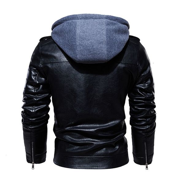 men's jackets winter fashions with hood motorcycle leather of plutonium jacket outerwear xp3b, Black
men's jackets winter fashions with hood motorcycle leather of plutonium jacket outerwear xp3b, Black