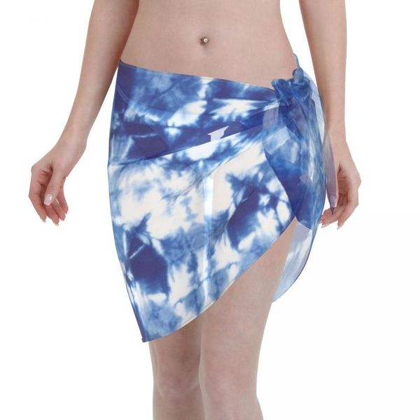 women's swimwear womens swim wear bikini cover up tie dyed indigo beach mini wrap skirt sarong pareo shorts summer beachwear, White;black
women's swimwear womens swim wear bikini cover up tie dyed indigo beach mini wrap skirt sarong pareo shorts summer beachwear, White;black