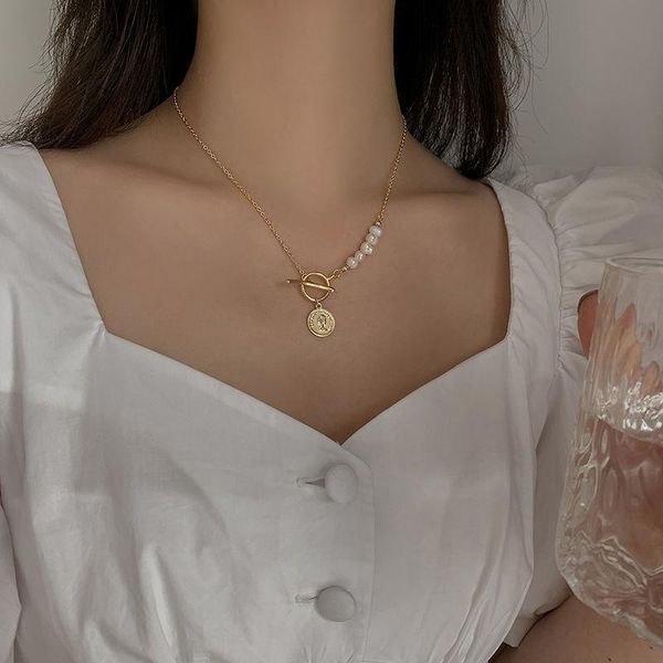 pendant necklaces european american retro alphabet round necklace sweet simple clavicle chain ins trendy handmade niche accessories buckle, Silver
pendant necklaces european american retro alphabet round necklace sweet simple clavicle chain ins trendy handmade niche accessories buckle, Silver