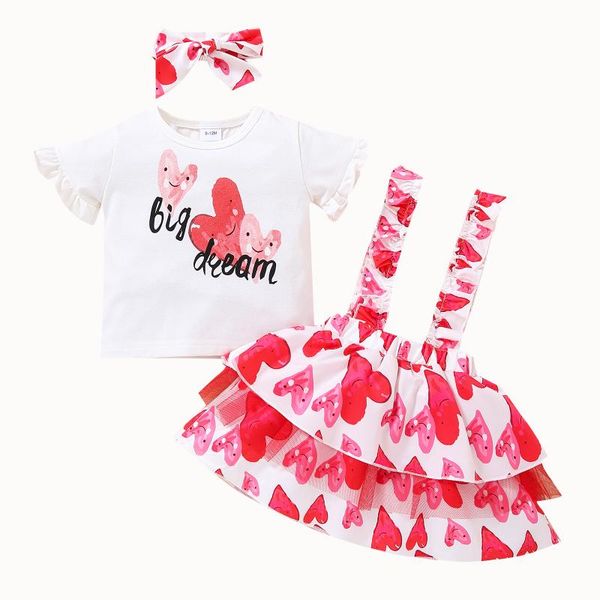 focusnorm valentines days lovely kids girls clothes sets 3pcs heart letter print ruffles sleeve t shirts strap dress 0-3y, White
focusnorm valentines days lovely kids girls clothes sets 3pcs heart letter print ruffles sleeve t shirts strap dress 0-3y, White