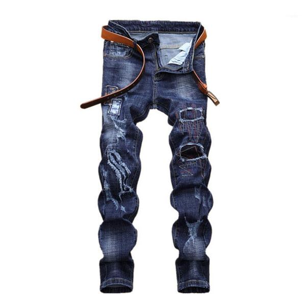 mens personality embroidery exaggerated style patchwork jeans slim fit straight stretch medium elastic denim pants trousers,8601 men's, Blue
mens personality embroidery exaggerated style patchwork jeans slim fit straight stretch medium elastic denim pants trousers,8601 men's, Blue