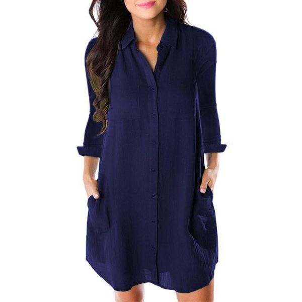 casual dresses fashion shirt dress women long sleeve loose turn-down collar plus size femme vestidos mujer sj1084c, Black;gray
casual dresses fashion shirt dress women long sleeve loose turn-down collar plus size femme vestidos mujer sj1084c, Black;gray