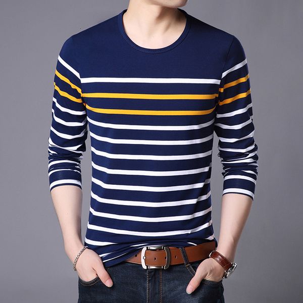men's long sleeve t-shirt spring and thin striped round neck slim fit bottomed shirt autumn men's wear, Black
men's long sleeve t-shirt spring and thin striped round neck slim fit bottomed shirt autumn men's wear, Black
