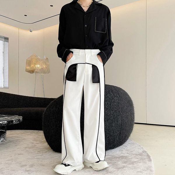 men's pants wear 2021 autumn wide leg for couple causal patchwork loose trousers male big pocket, Black
men's pants wear 2021 autumn wide leg for couple causal patchwork loose trousers male big pocket, Black