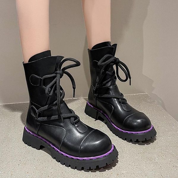 boots 2021 autumn winter motorcycle women british style pu leather ankle woman punk low heels platform shoes, Black
boots 2021 autumn winter motorcycle women british style pu leather ankle woman punk low heels platform shoes, Black