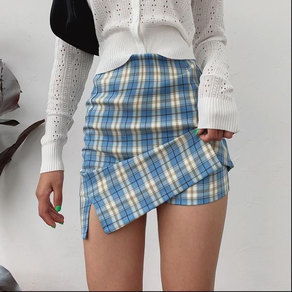 5 color summer harajuku uniform womens skirts split details plaid mini with under shorts skort, Black
5 color summer harajuku uniform womens skirts split details plaid mini with under shorts skort, Black