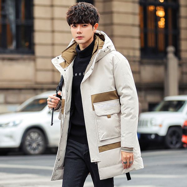 2021 hooded men's winter trend medium and long work cloth down et youth thickened warmth, Black
2021 hooded men's winter trend medium and long work cloth down et youth thickened warmth, Black