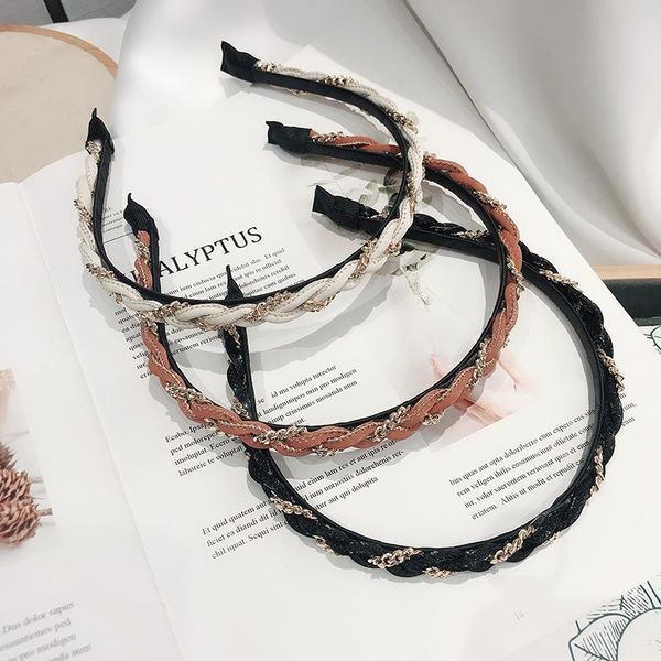 hair accessories alloy chain braided women headband twist braid thin side girl hairband wash face pressure band
hair accessories alloy chain braided women headband twist braid thin side girl hairband wash face pressure band