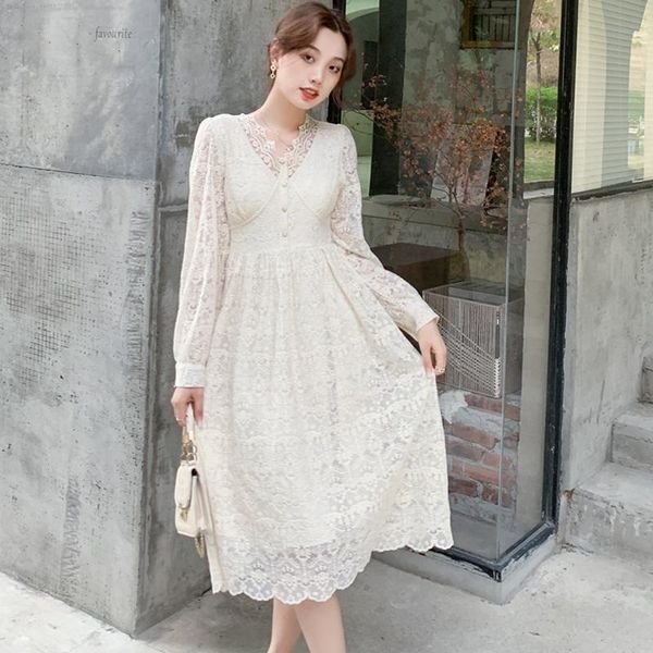 casual dresses real ss 2021 spring autumn women's wear wild waist stitching mid-length heavy industry lace dress, Black;gray
casual dresses real ss 2021 spring autumn women's wear wild waist stitching mid-length heavy industry lace dress, Black;gray