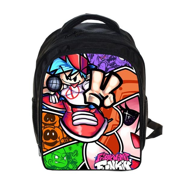 backpack 13 inch game friday night funkin cartoon kids kindergarten school bag children printing girls boys mochila
backpack 13 inch game friday night funkin cartoon kids kindergarten school bag children printing girls boys mochila
