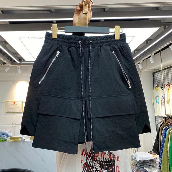 men's shorts black men women 1:1 zipper pocket man slightly oversize breeches cargo casual, White;black
men's shorts black men women 1:1 zipper pocket man slightly oversize breeches cargo casual, White;black