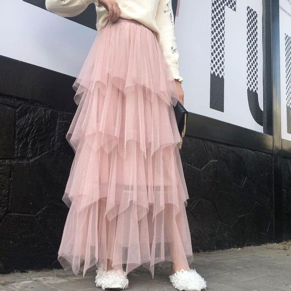 skirts 2021 spring woman high waist irregular mesh women long tutu sweet solid mujer faldas femme jupes streetwear, Black
skirts 2021 spring woman high waist irregular mesh women long tutu sweet solid mujer faldas femme jupes streetwear, Black