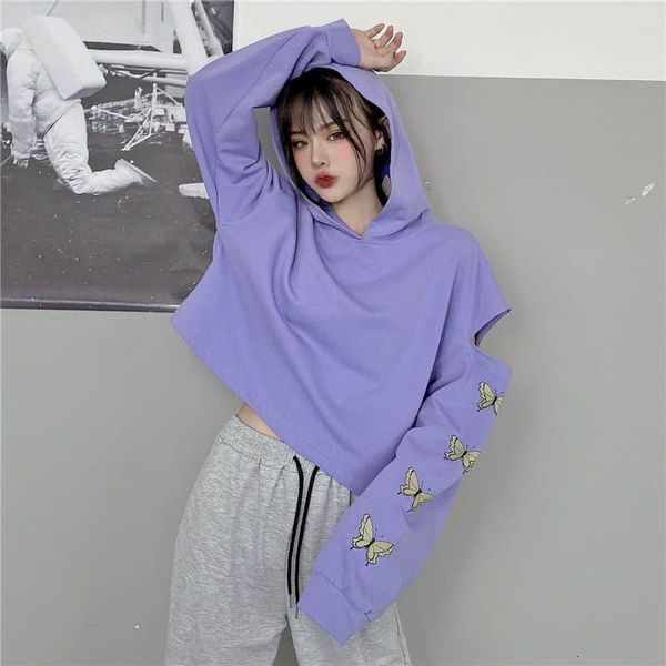 streetwer hoodies sweatshirt autumn in korean retro butterfly print short paragraph strapless loose sweater with female hood oplj, Black
streetwer hoodies sweatshirt autumn in korean retro butterfly print short paragraph strapless loose sweater with female hood oplj, Black