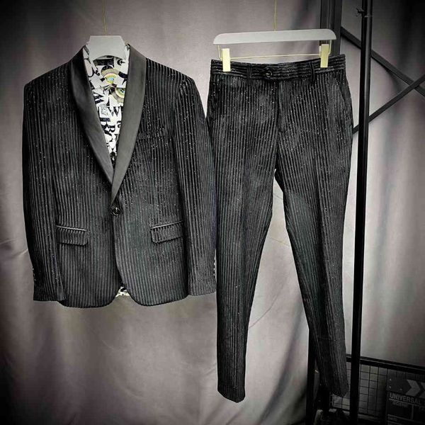 men's suits & blazers autumn and winter corduroy suit, jacket + dinner pants, jacket, black tight fitting, White;black
men's suits & blazers autumn and winter corduroy suit, jacket + dinner pants, jacket, black tight fitting, White;black