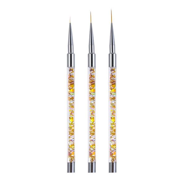 nail brushes 3pcs/set 7/9/11mm art liner uv gel painting acrylic polish draw design nylon brush drawing pens, Yellow
nail brushes 3pcs/set 7/9/11mm art liner uv gel painting acrylic polish draw design nylon brush drawing pens, Yellow