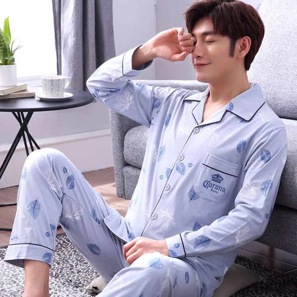 fans welfare price men's pajamas youth long sleeve cotton leisure thin home suit summer, Black;brown
fans welfare price men's pajamas youth long sleeve cotton leisure thin home suit summer, Black;brown