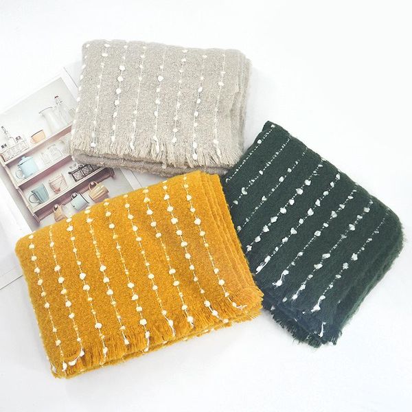 scarves 2021 european and american circle yarn scarf women's woven autumn winter solid color fringed shawl, Blue;gray
scarves 2021 european and american circle yarn scarf women's woven autumn winter solid color fringed shawl, Blue;gray
