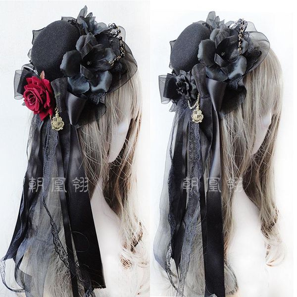 other event & party supplies original gothic lolita black bowler hat flower ball barrettes headdress rose hair accessories
other event & party supplies original gothic lolita black bowler hat flower ball barrettes headdress rose hair accessories