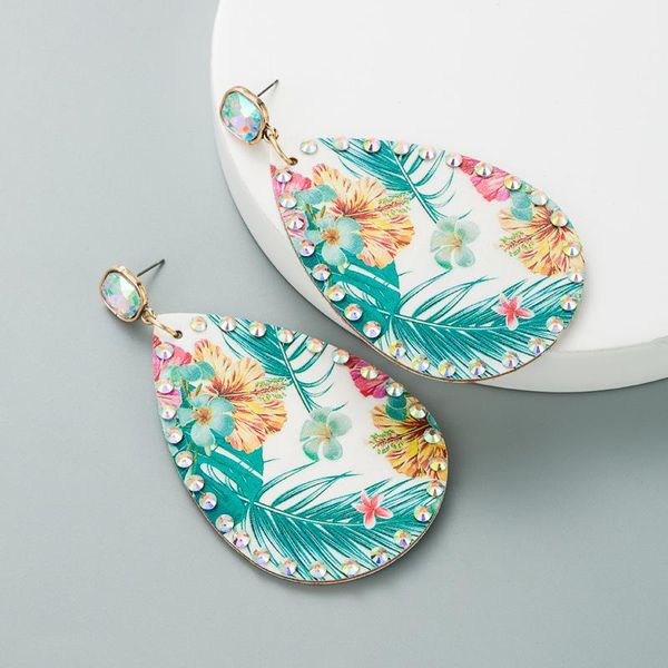 stud 2021 summer arrivals pu leather bohemia style flowers print side paste crystal earrings for women girls fashion jewelry, Golden;silver
stud 2021 summer arrivals pu leather bohemia style flowers print side paste crystal earrings for women girls fashion jewelry, Golden;silver