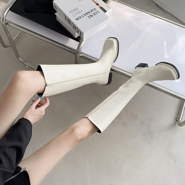 boots 2021 women knee high female leather fetish knight plus size booties lady low 4cm heels white autumn shoes, Black
boots 2021 women knee high female leather fetish knight plus size booties lady low 4cm heels white autumn shoes, Black