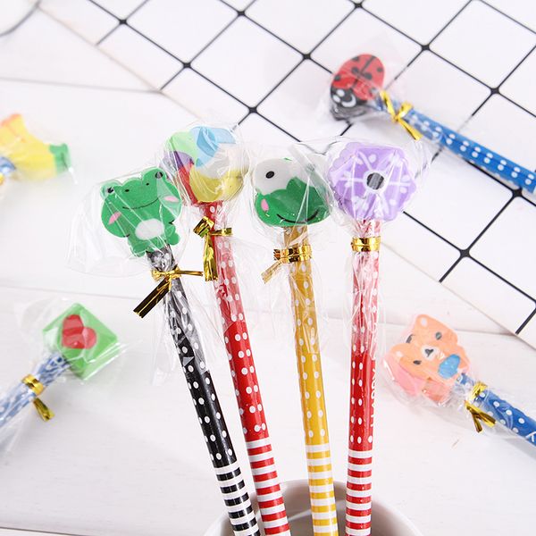 cartoon children's pencil with rubber head creativity hb primary school pencil gift stationery, Black;red
cartoon children's pencil with rubber head creativity hb primary school pencil gift stationery, Black;red
