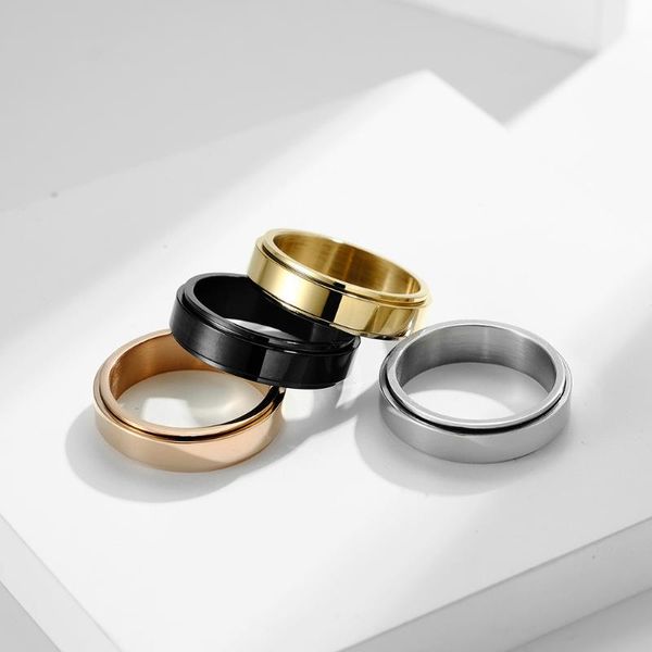 wedding rings fashion stainless steel spin ring couples men and women trendy simple punk jewelry gift 1065, Slivery;golden
wedding rings fashion stainless steel spin ring couples men and women trendy simple punk jewelry gift 1065, Slivery;golden
