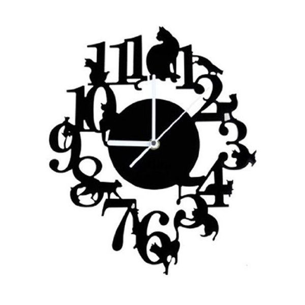 black cat wall clock hook antique indoor wall clock scandinavian cute cat (black)
black cat wall clock hook antique indoor wall clock scandinavian cute cat (black)