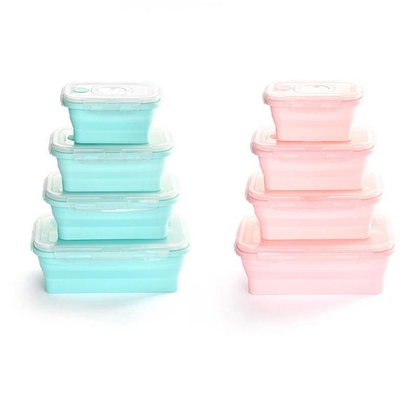 flatware sets 4 pcs suit silicone foldable timing lunch box eco-friendly storage containers portable space saving bento case easy take 
flatware sets 4 pcs suit silicone foldable timing lunch box eco-friendly storage containers portable space saving bento case easy take